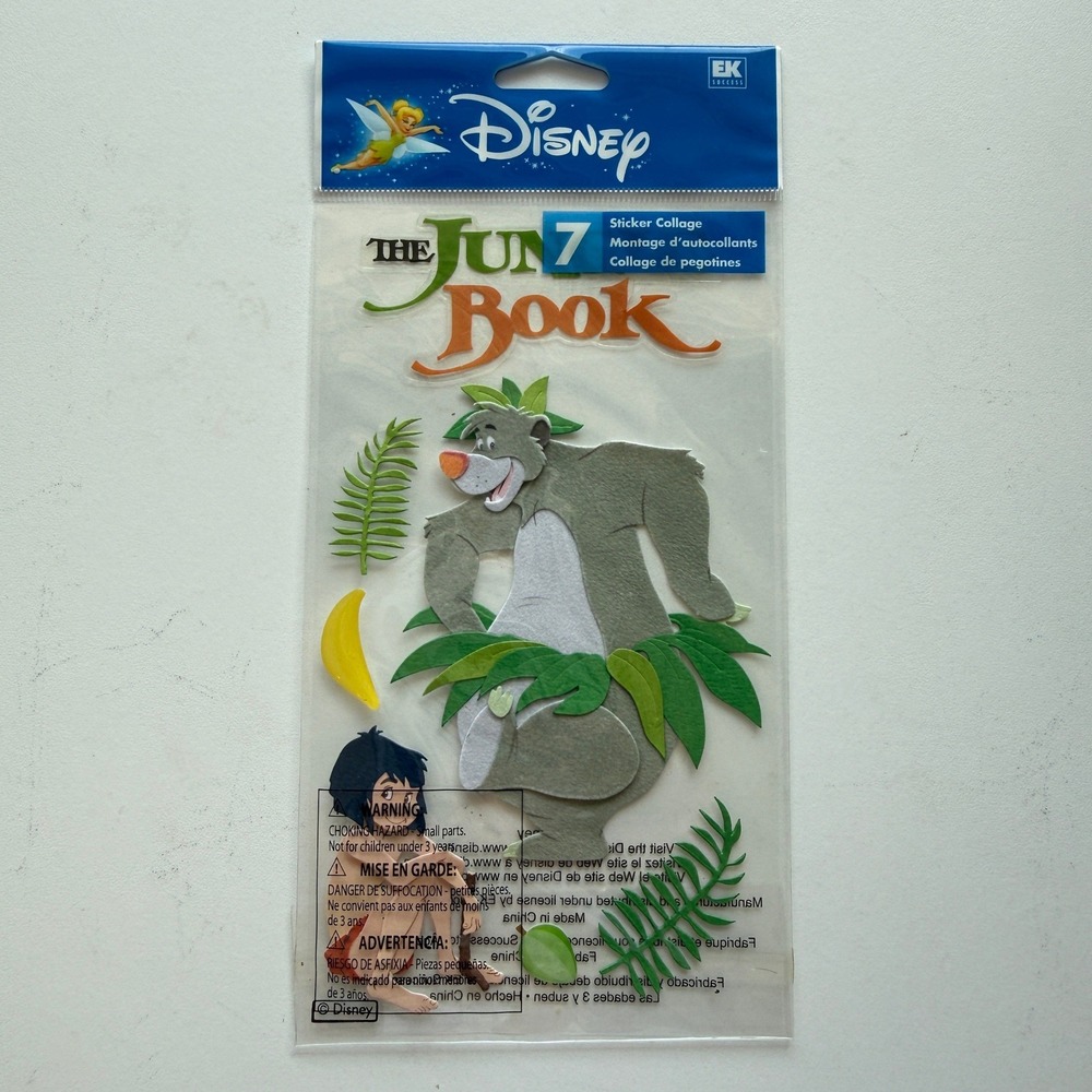 Disney The Jungle Book Baloo Mowgli Sticker Collage EK Success 7pc New